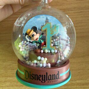 2025 Disney Parks Disneyland Ornament Mickey Mouse 1st Visit Snowball